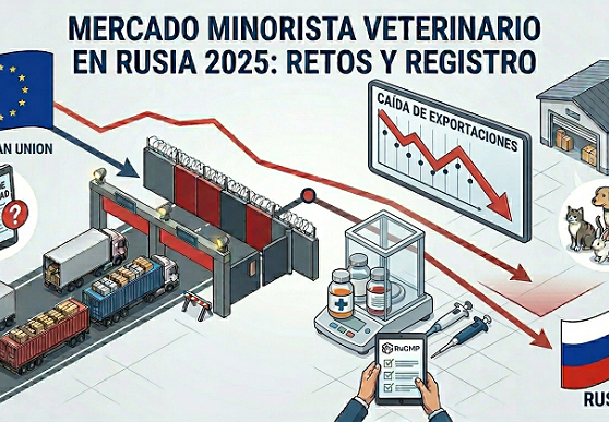 Análisis del mercado minorista veterinario en Rusia: Obstáculos burocráticos y la importancia de la conformidad GMP nacional.